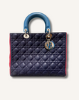 dior Lady Dior Large Tricolor Bag