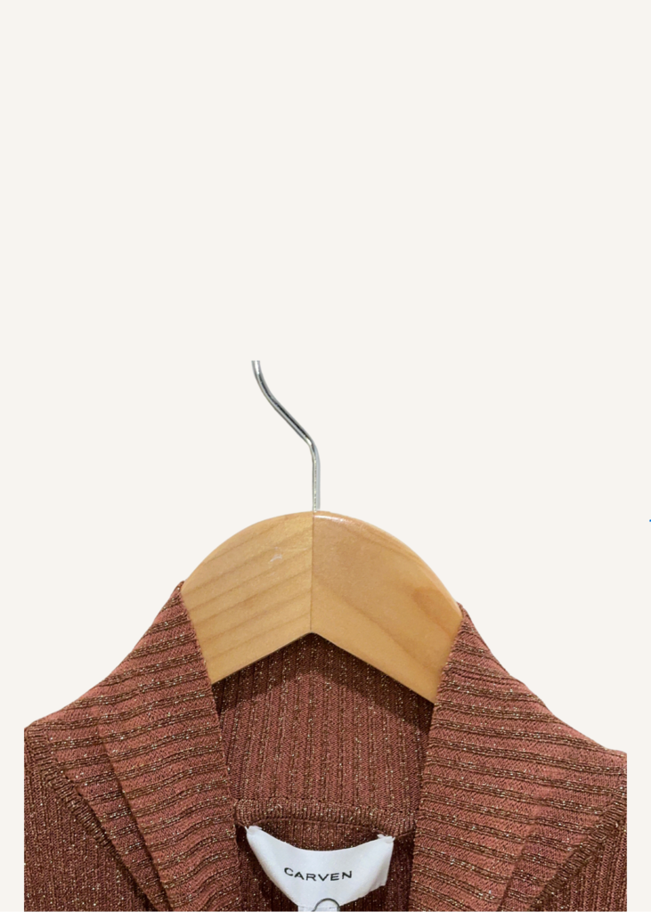 Carven Ribbed Sparkle Turtleneck