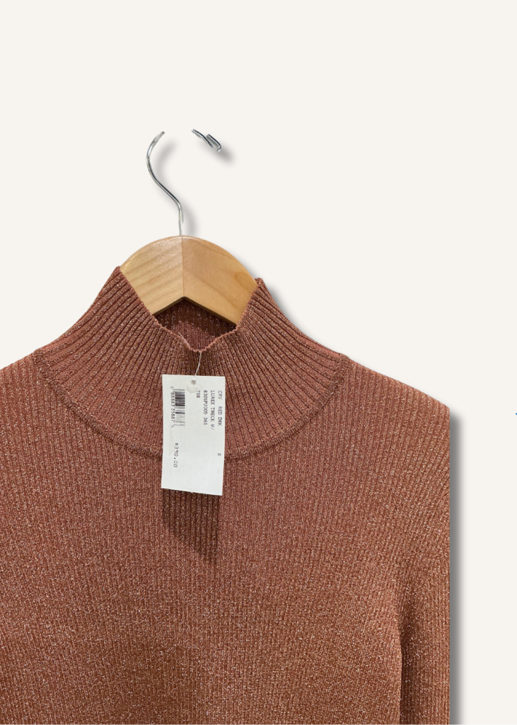 Carven Ribbed Sparkle Turtleneck