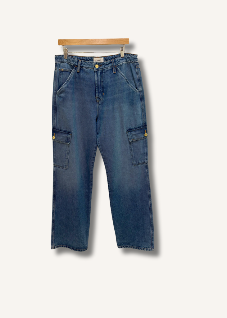 Frame Cargo Style Wide Leg Jeans