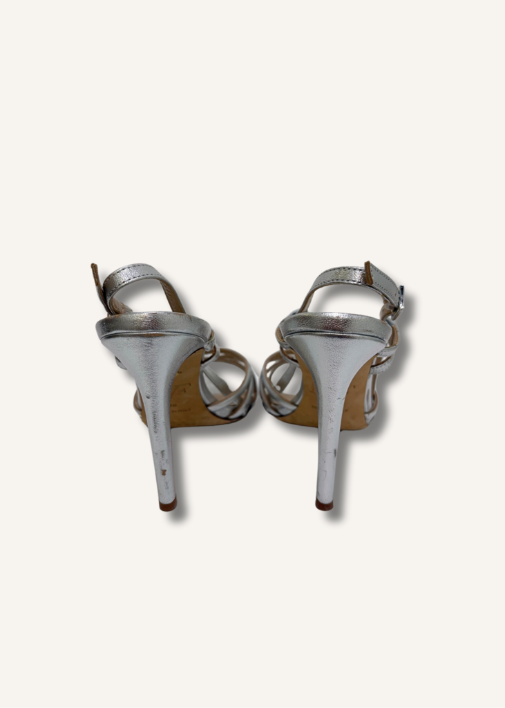 DVF Silver Heels