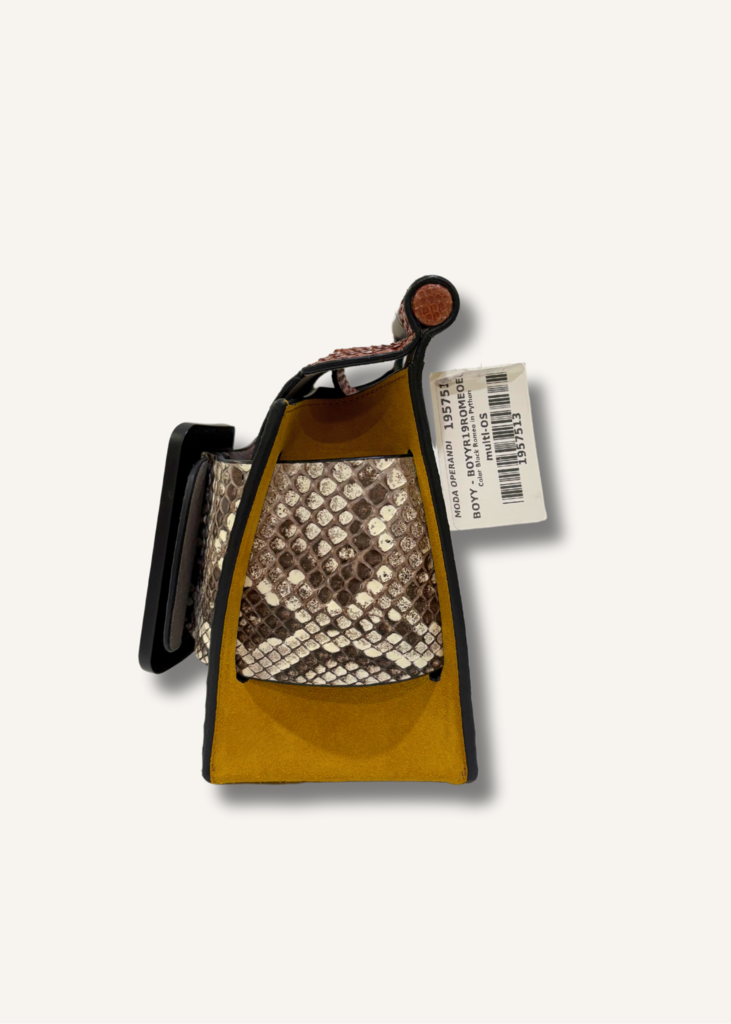 BOYY Color Block Snakeskin Bag