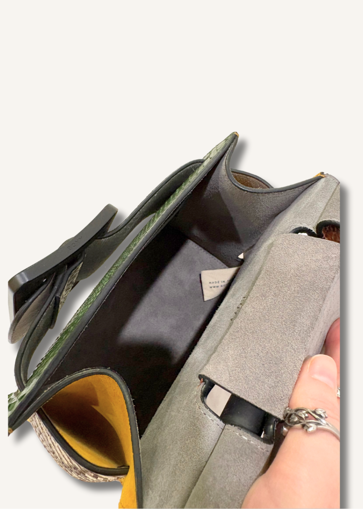BOYY Color Block Snakeskin Bag