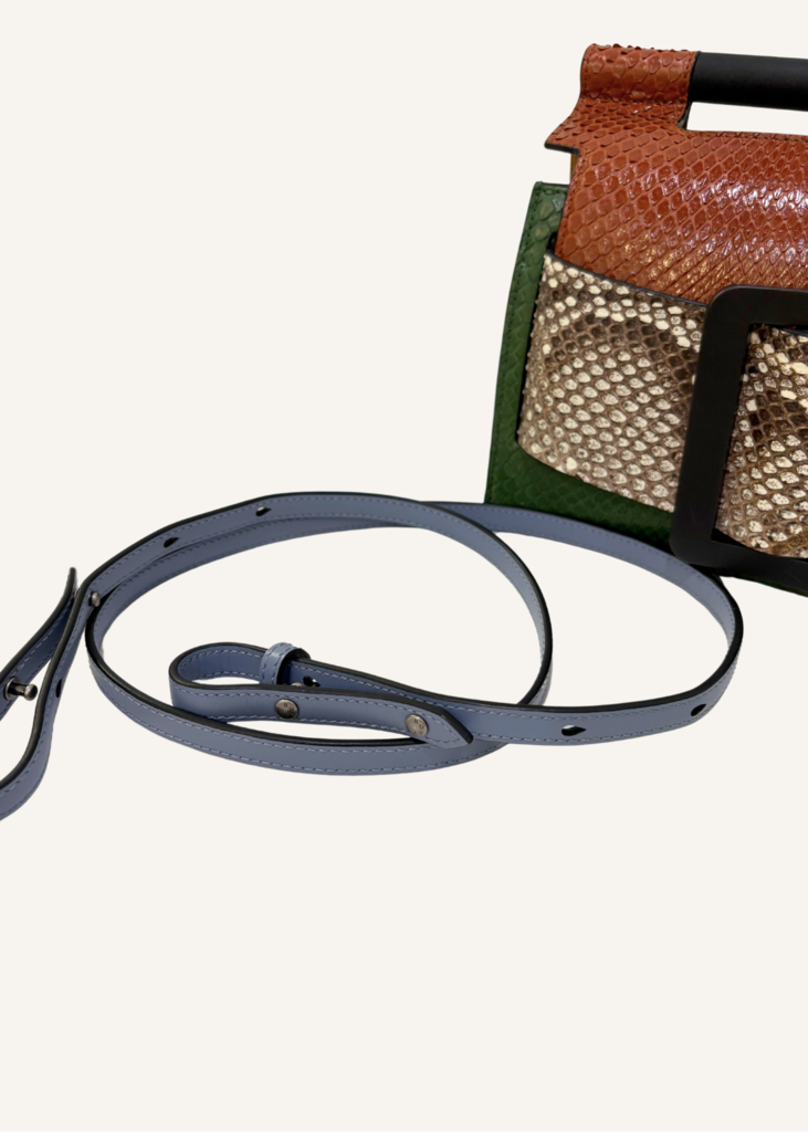 BOYY Color Block Snakeskin Bag
