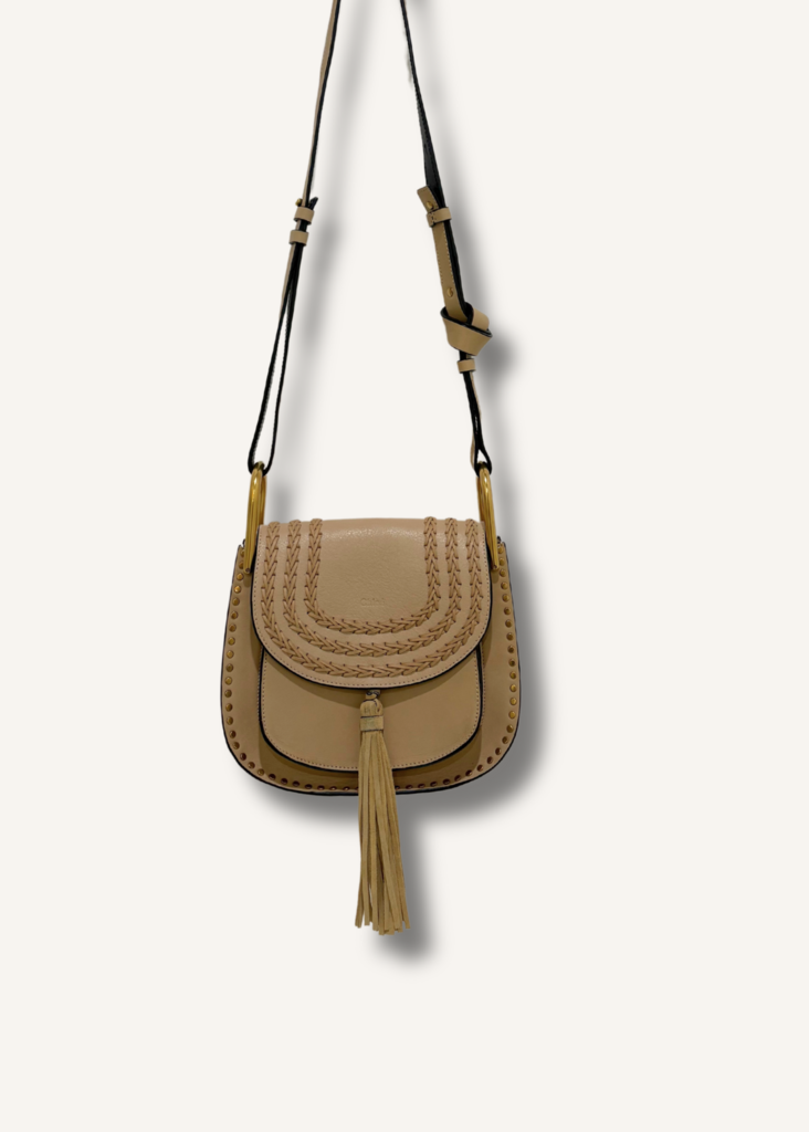 Chloe Hudson Small Leather Braided Tassle Bag