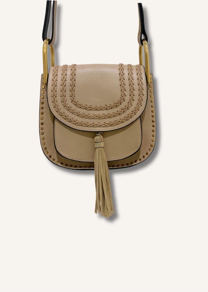 Chloe Hudson Small Leather Braided Tassle Bag