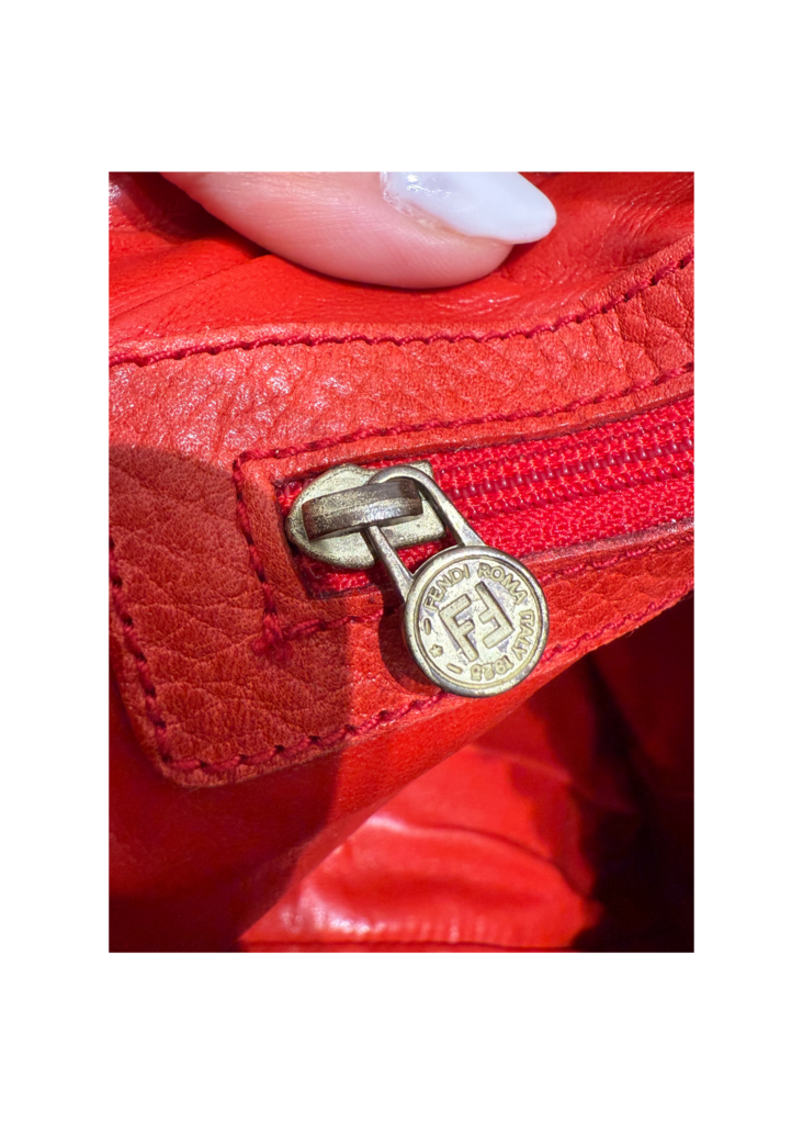 Fendi Vintage Red Bucket Bag
