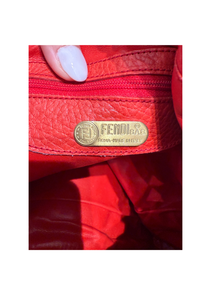 Fendi Vintage Red Bucket Bag