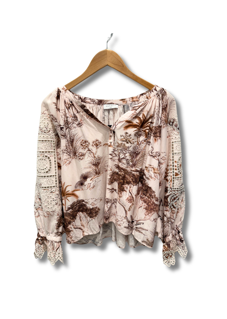 Sandro Long Sleeve Blouse