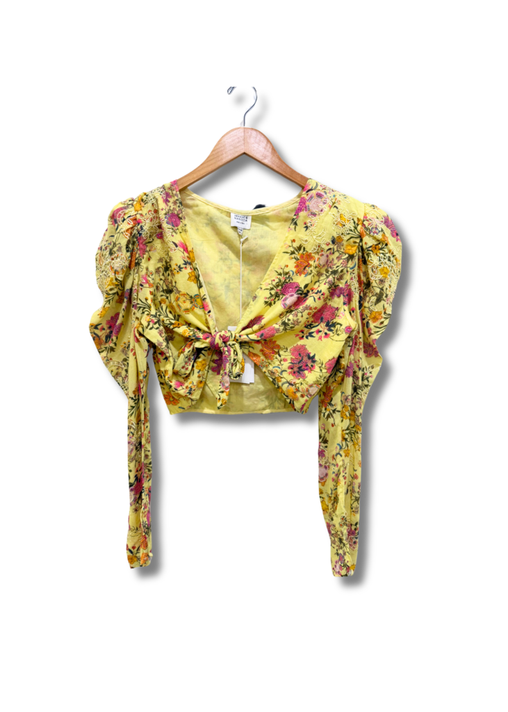 Hemant & Nandita Tie Front Crop Top