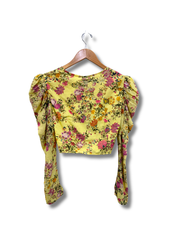 Hemant & Nandita Tie Front Crop Top