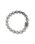 Sterling Silver Diamond Hearts Bracelet