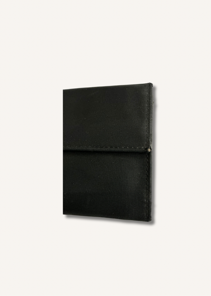 Prada Nylon Long Flap Wallet with Silver Hardware