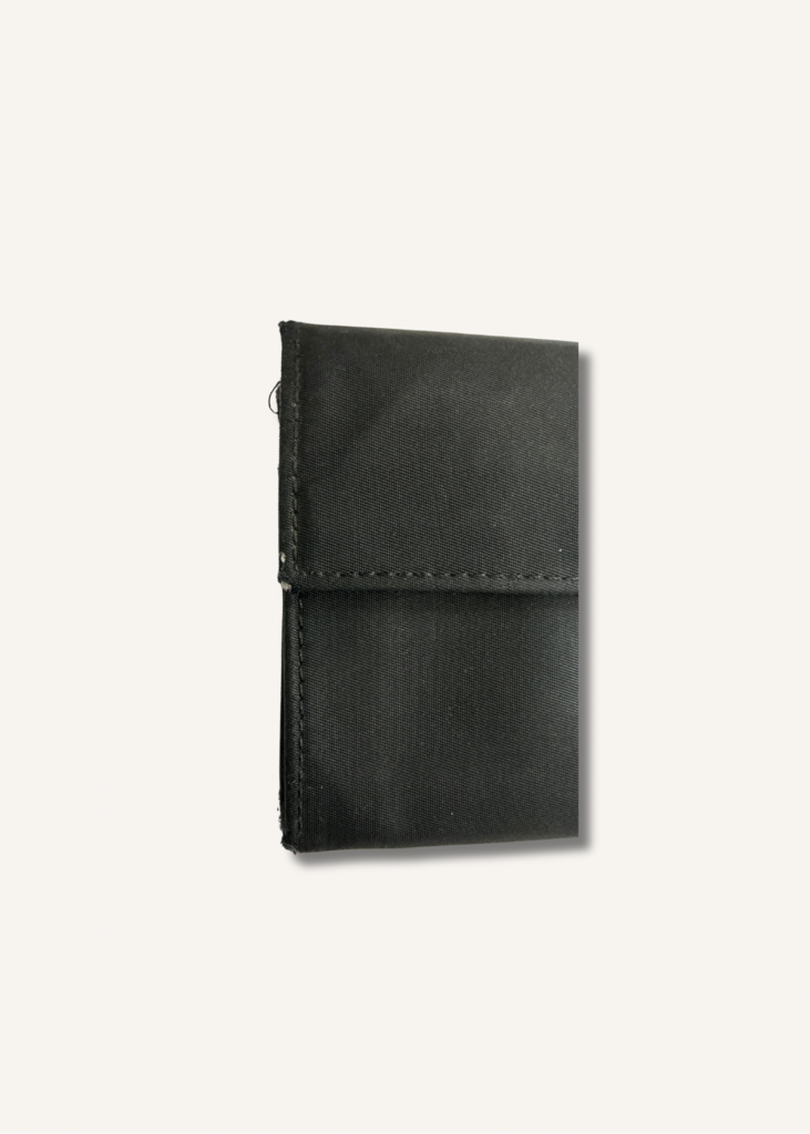 Prada Nylon Long Flap Wallet with Silver Hardware