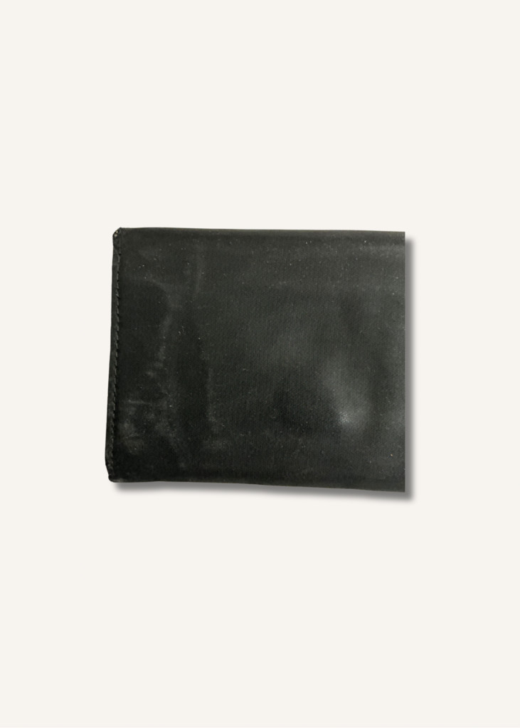 Prada Nylon Long Flap Wallet with Silver Hardware