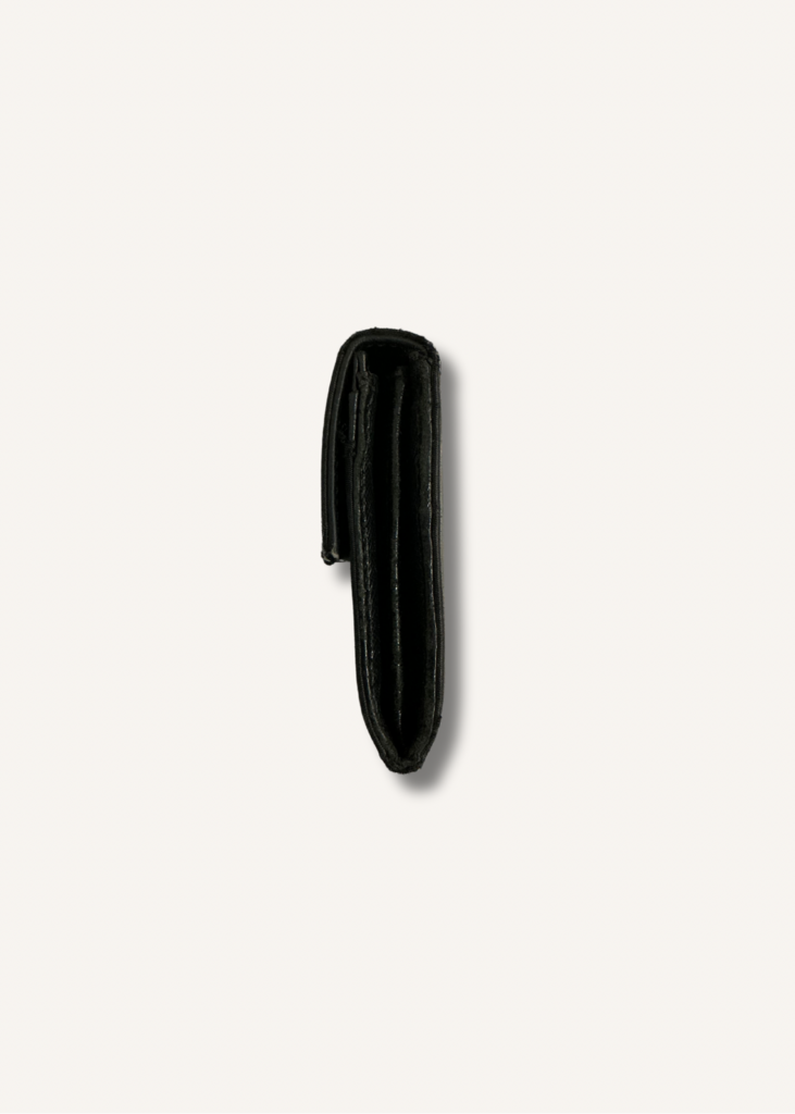 Prada Nylon Long Flap Wallet with Silver Hardware