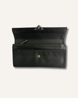Prada Nylon Long Flap Wallet with Silver Hardware