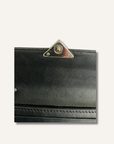 Prada Nylon Long Flap Wallet with Silver Hardware