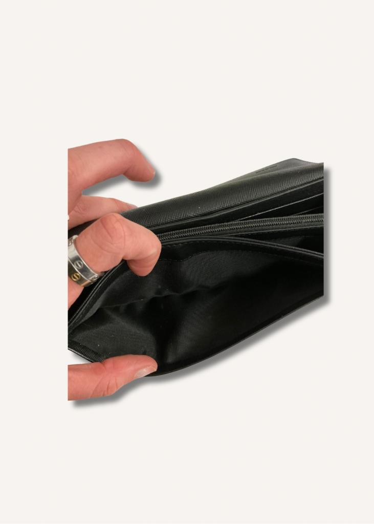 Prada Nylon Long Flap Wallet with Silver Hardware