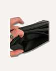 Prada Nylon Long Flap Wallet with Silver Hardware