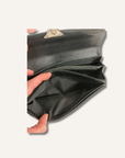 Prada Nylon Long Flap Wallet with Silver Hardware