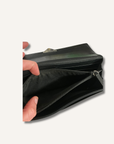 Prada Nylon Long Flap Wallet with Silver Hardware
