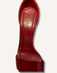 Gucci Red Patent Leather Cork Wedges