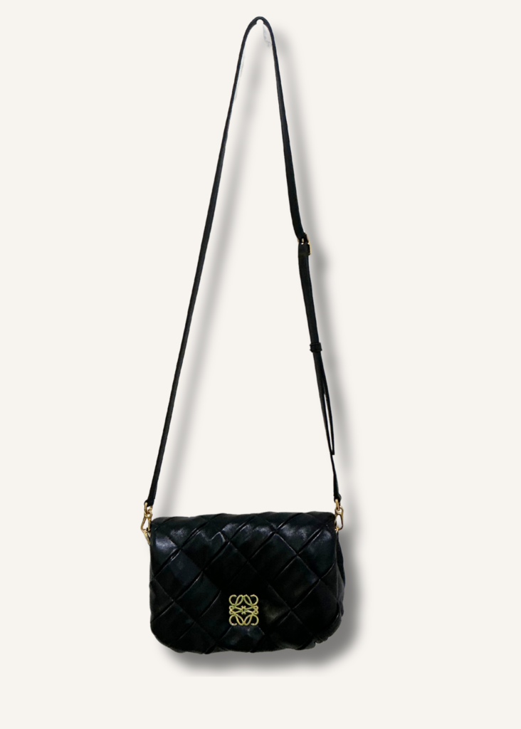 Loewe Black Goya Pleated Puffer Bag