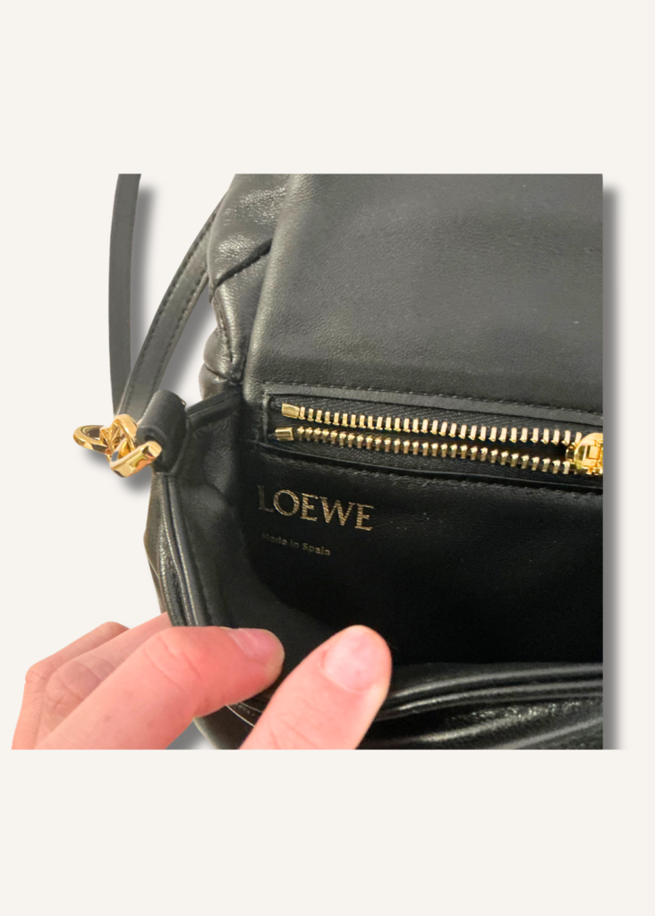 Loewe Black Goya Pleated Puffer Bag