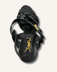 Saint Laurent Black Tribute Platform Sandals