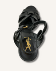 Saint Laurent Black Tribute Platform Sandals