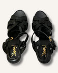 Saint Laurent Black Tribute Platform Sandals