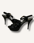 Saint Laurent Black Tribute Platform Sandals