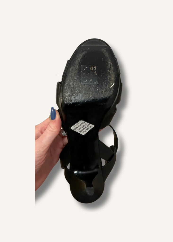 Saint Laurent Black Tribute Platform Sandals