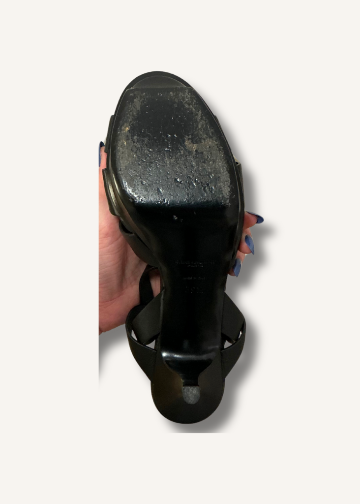 Saint Laurent Black Tribute Platform Sandals