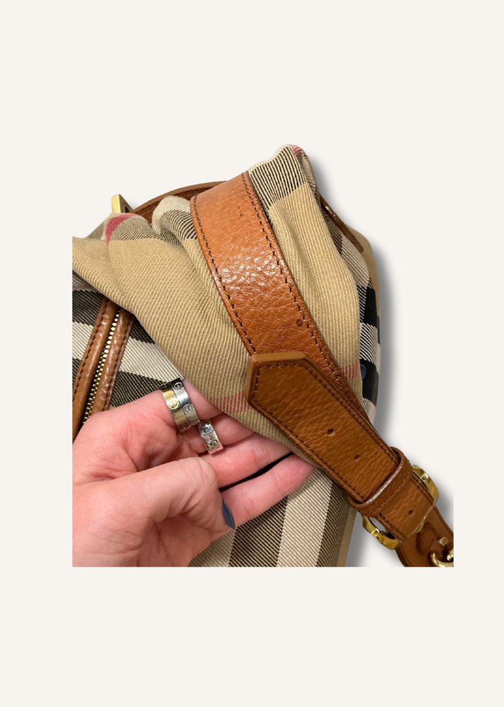 Burberry House Check Chain Hobo Bag