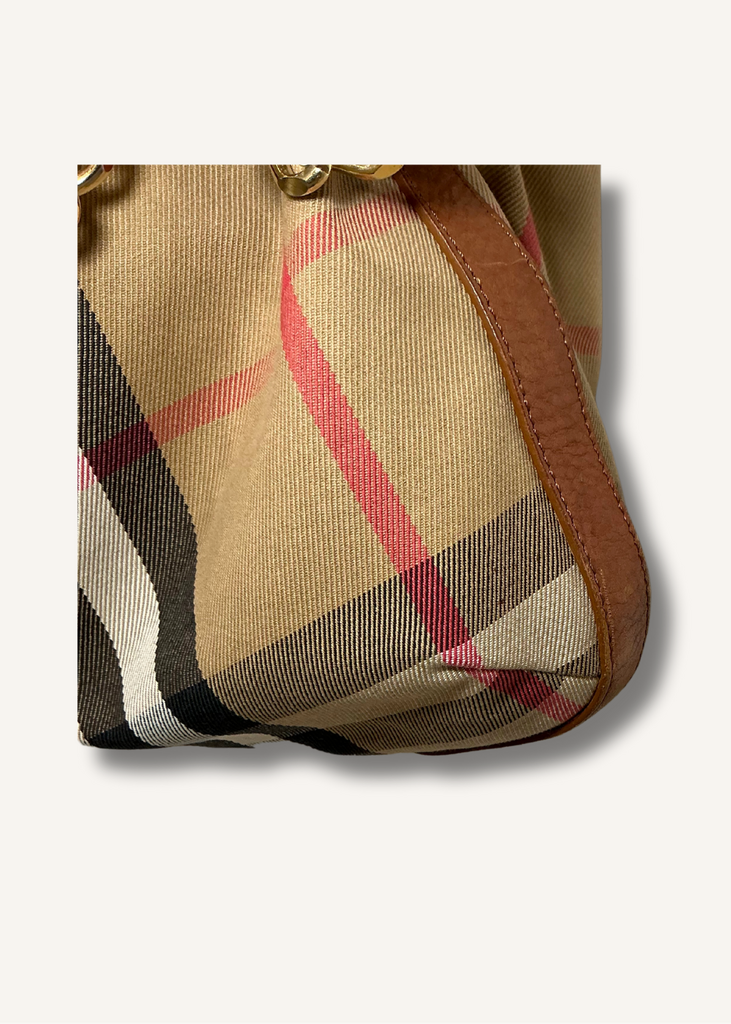 Burberry House Check Chain Hobo Bag