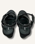Saint Laurent Black Calfskin Tribute 95 Platform Espadrille Wedge Sandals