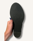 Saint Laurent Black Calfskin Tribute 95 Platform Espadrille Wedge Sandals