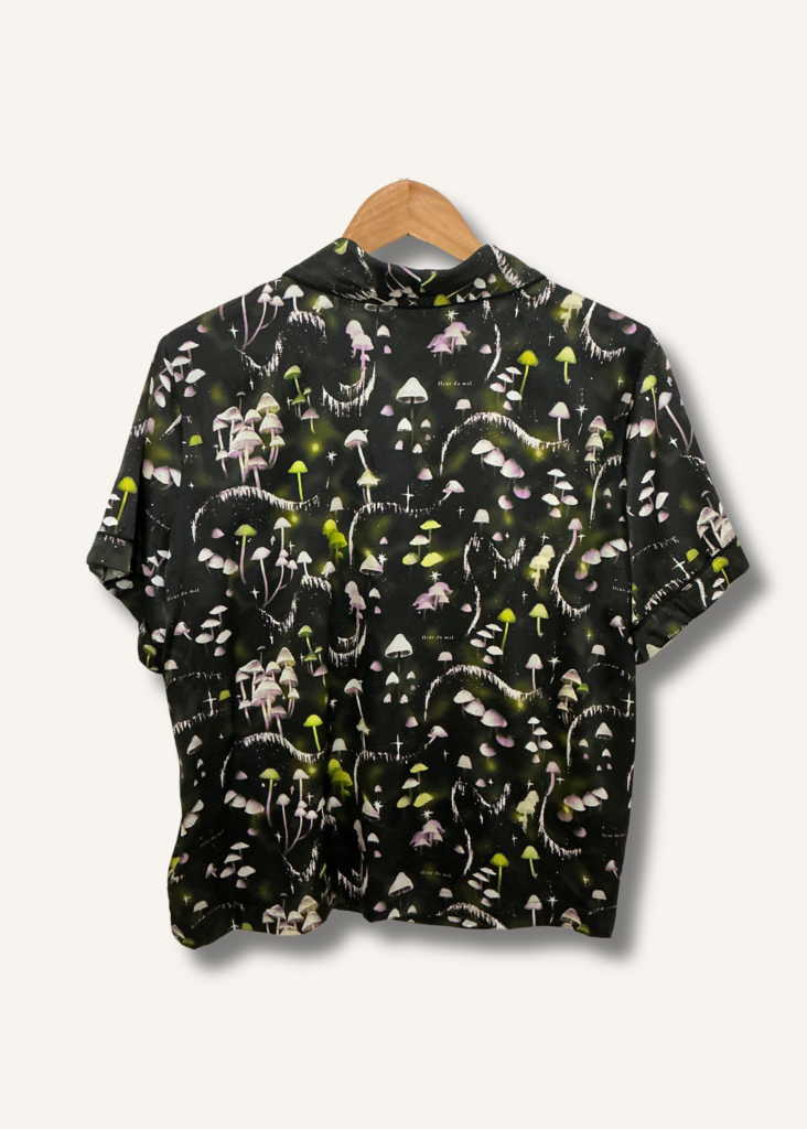 Fleur Du Mal Ethereal Mushroom Short Sleeve Top