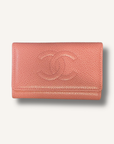 Chanel Caviar Timeless Logo Key Holder