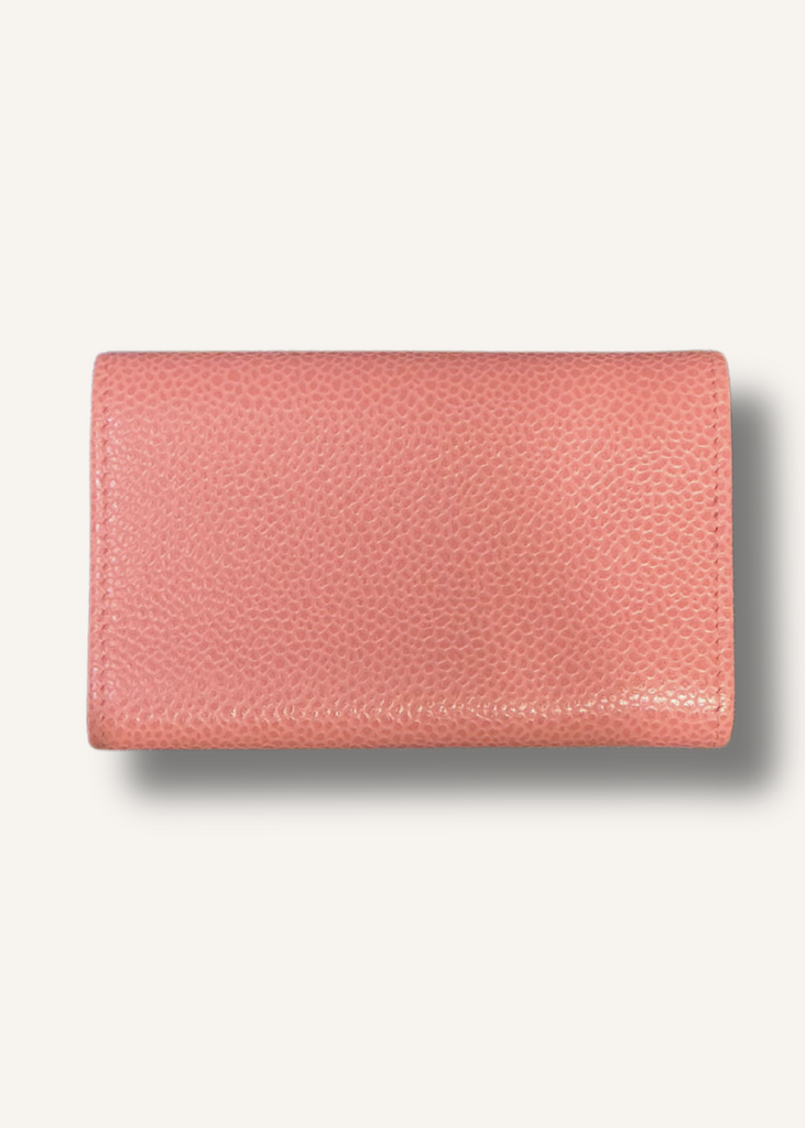 Chanel Caviar Timeless Logo Key Holder