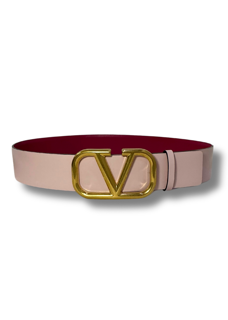Valentino Pink VLogo Signature Belt