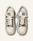 Miu Miu White Platform Low Top Sneakers