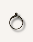 Art Carved Double Ring with Stone