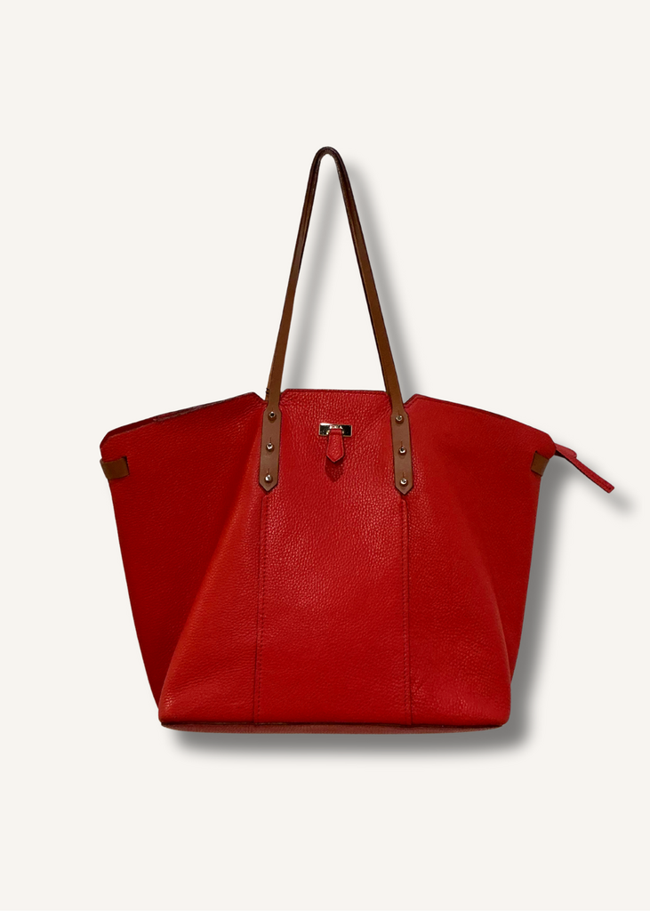 Furla Red Aura Tote Bag