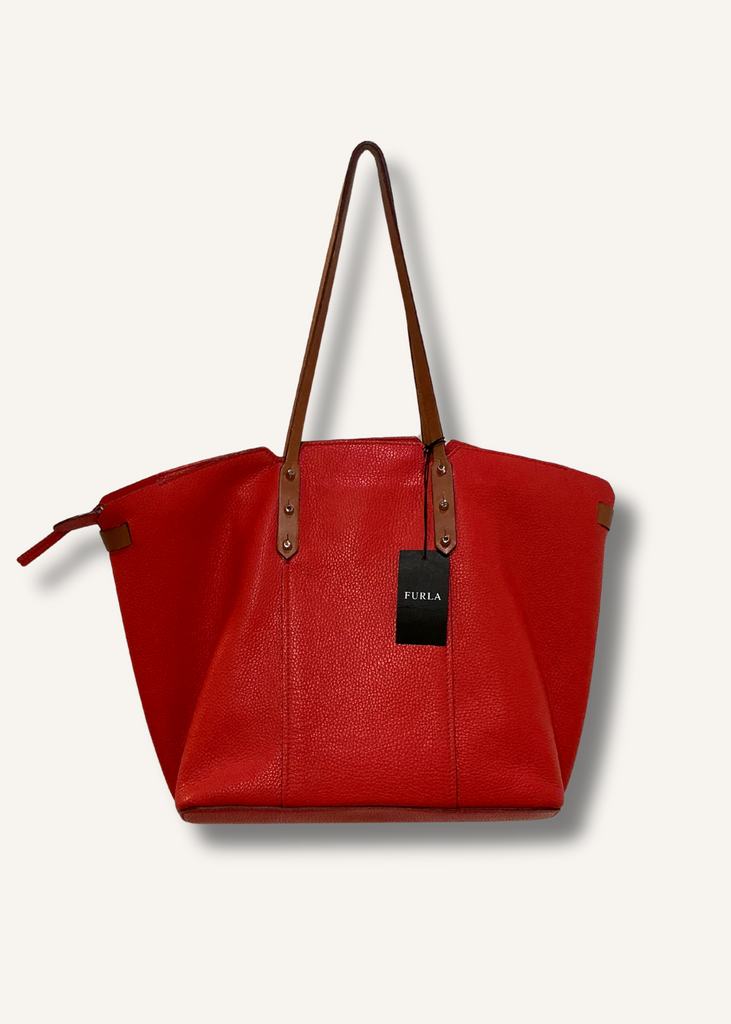 Furla Red Aura Tote Bag