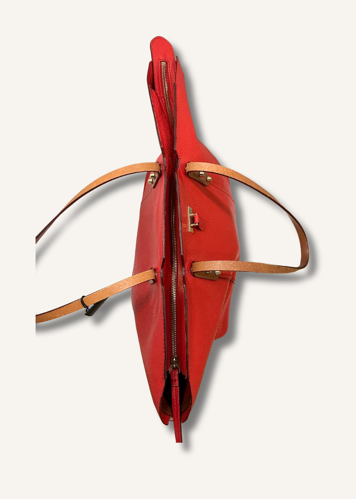 Furla Red Aura Tote Bag