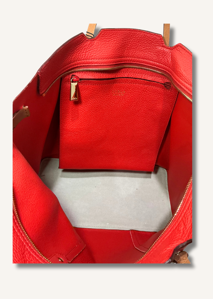 Furla Red Aura Tote Bag