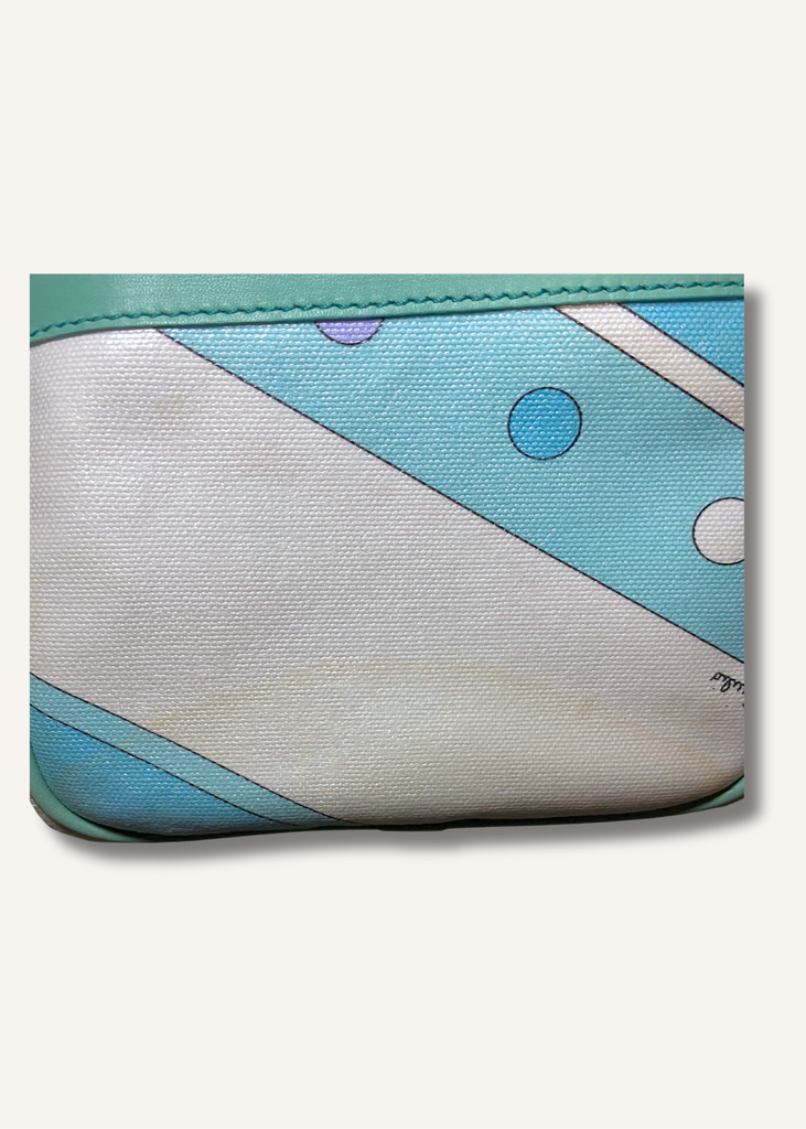 Emilio Pucci Green and Purple Print Bag